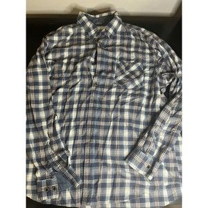Original Weatherproof Vintage Men's Shirt Size XXL Long Sleeve Flannel Plaid 2XL